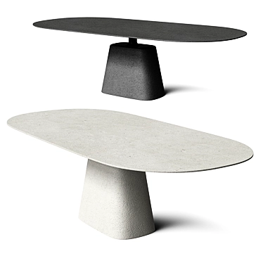 Modern Cement Dining Table 3ds Max 3D model image 1 