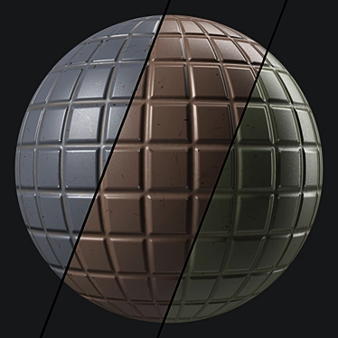 PBR Metal Panels 4K Texture 3D model image 1 