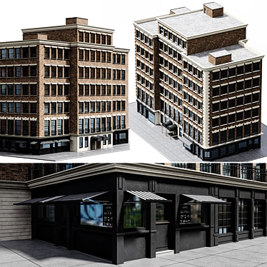 Exterior Modeling NewYork 3D Building 3D model image 1 