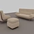 Comfy Sofa & Chair Set 3D model small image 1