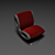 Italian Maroso Gluon Armchair 3D model small image 1