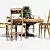 Modern Dining Set: Table & Chairs 3D model small image 1