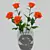 Elegant 5 Rose Bouquet 3D model small image 1