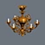 Elegant Candle Chandelier 3D model small image 1