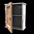 Chrome Handled Cabinet 3D model small image 1