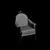 Classic Style Chair with Intricate Ornament 3D model small image 1