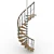 Sleek Spiral Staircase 3D model small image 1