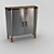 Elegant Colombostyle Bedside Table 3D model small image 1