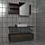 Metal Ray Bathroom Furniture Set 3D model small image 1