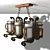 Wooden Beer Mug Chandelier 3D model small image 1