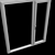 Max Format Plastic Window 3D model small image 1