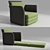 Title: Convertible Comfort: OOCH Armchair-Bed 3D model small image 1
