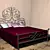 Cantori Italy Bed: Black or Beige Options 3D model small image 1