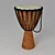 Ethnic African Djembe Drum 3D model small image 1