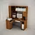 Minimalist Wooden Computer Desk 3D model small image 1