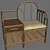 Handwoven Chair: Customizable Design, Textured 3D model small image 1