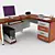 Modern Vray Computer Desk 3D model small image 1