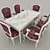 Classic Table and Chairs 3D model small image 1