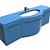 Modern Polygonal Sink Cabinet 3D model small image 1