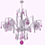 Metallic Texture Chandelier 3D model small image 1