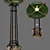 Emerald Glass Bronze Forged Floor Lamp 3D model small image 1