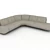 Luxe Lido Corner Sofa 3D model small image 1