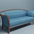 Classic Bent Backrest Couch 3D model small image 1