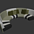 Modern Semicircular Sofa: Versatile Style & Color Experimentation 3D model small image 1