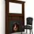 Classic Mirror Fireplace 3D model small image 1