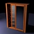 Cherry Wood Wardrobe with Mirror Door 3D model small image 1