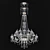 Classic 9-Light Chandelier 3D model small image 1