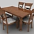 Elegant Dining Set: Table & Chair 3D model small image 1