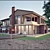 Versatile Brick, Timber, and Cladding House 3D model small image 1