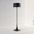 Elegant Spun Light Floor Lamp 3D model small image 1