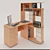 Modern Corner Computer Desk 3D model small image 1