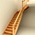 Elegant Wooden Stairs 3D model small image 1