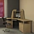 Modern Office Computer Desk 3D model small image 1