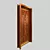 Elegant Carved Door 3D model small image 1