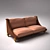 Eclectic Wood Cafe Sofa 3D model small image 1