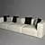 Modern Textured Sofa 3D model small image 1