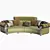 Luxury Tiffany Sofa Set 3D model small image 1