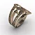 Elegant Silver Ring 3D model small image 1