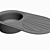 Sleek Round R10 Sink 3D model small image 1