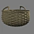 Woven Poly Basket: High-Poly Model 3D model small image 1