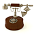 Vintage Wood Phone: Caesar 3D model small image 1
