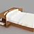 Sleek Bed with Built-in Shelves & Illumination 3D model small image 1