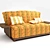 Cozy 2-Seater Sofa 3D model small image 1