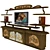 Art Nouveau TV Stand: Exclusive Carved Design 3D model small image 1