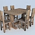 Amma Dining Set: Elegant and Functional 3D model small image 1