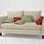 Contemporary Madison Loveseat by Baker 3D model small image 1